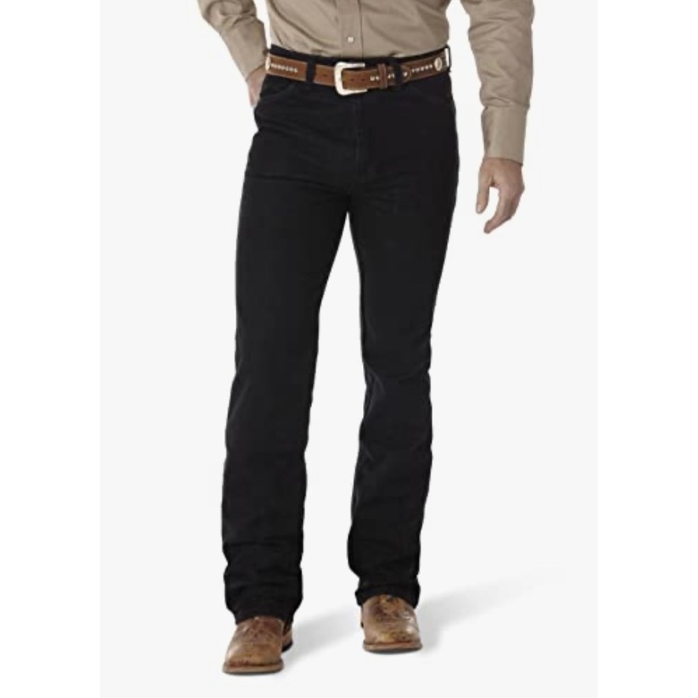 Wrangler Cowboy Cut 938 Black Slim Fit Heavyweight Stretch Denim Jeans Men 42x30